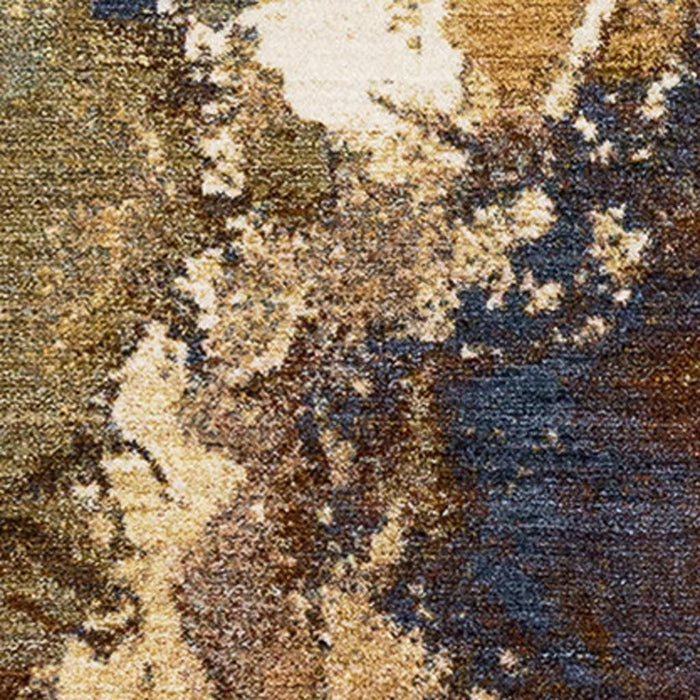 8' X 10' Abstract Area Rug (660240) - Beige / Blue / Brown