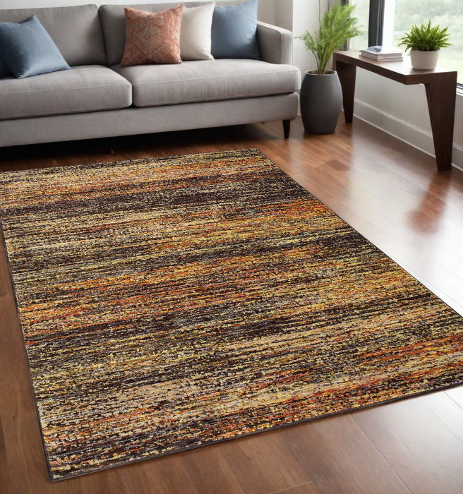 5' x 8' Abstract Area Rug - Gold And Slate
