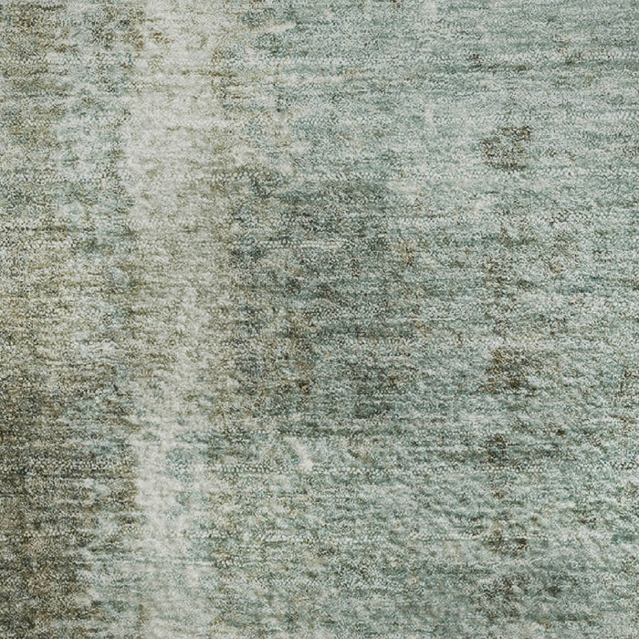 10' X 14' Abstract Washable Area Rug With UV Protection (710640) - Pale Aqua / Beige / Ivory
