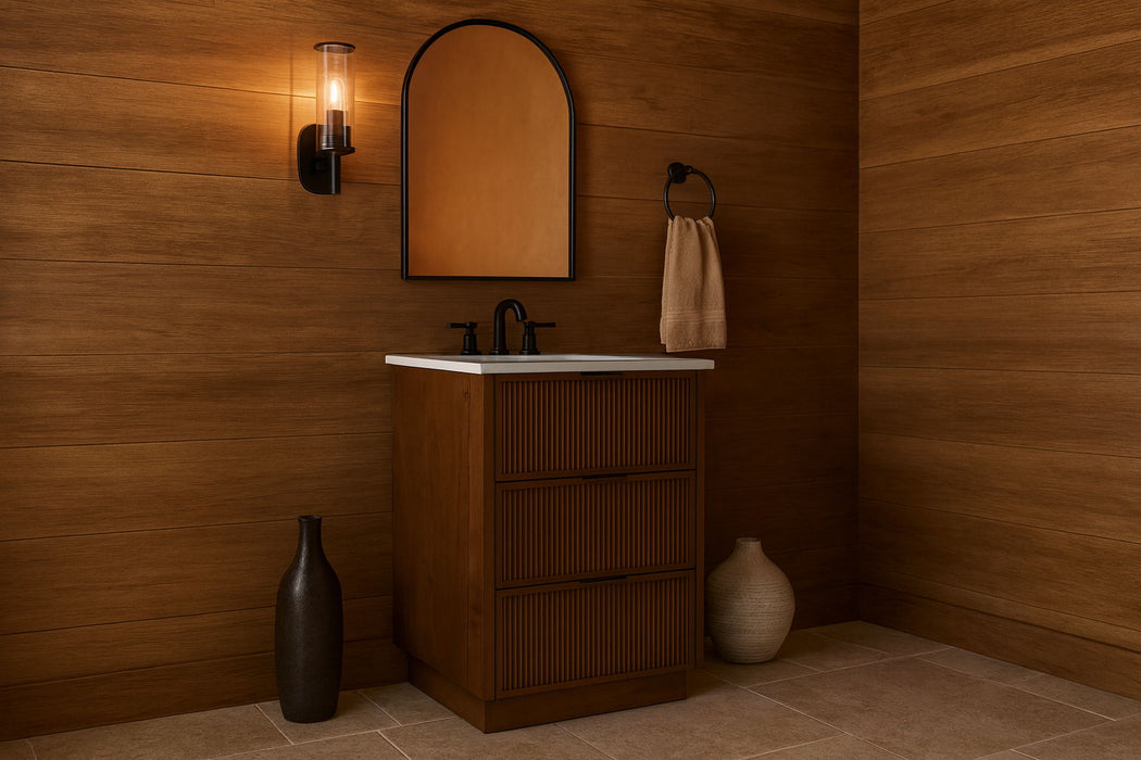 Willard - Engineered Stone And Solid Wood Bathroom Vanity