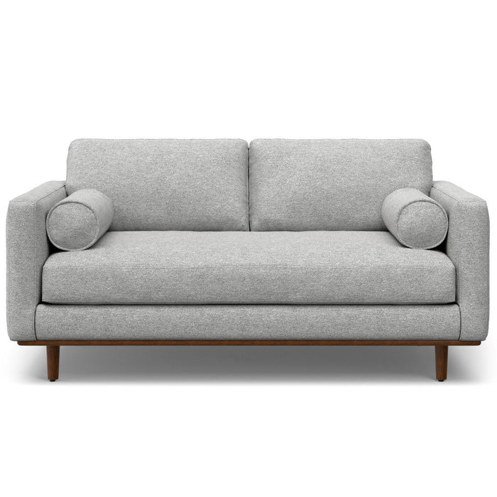 72" Fabric Sofa With Brown Legs - Gray