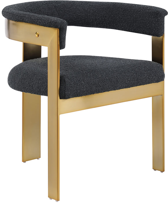Romeo - Boucle Dining Chair With Gold Base (Set of 2)