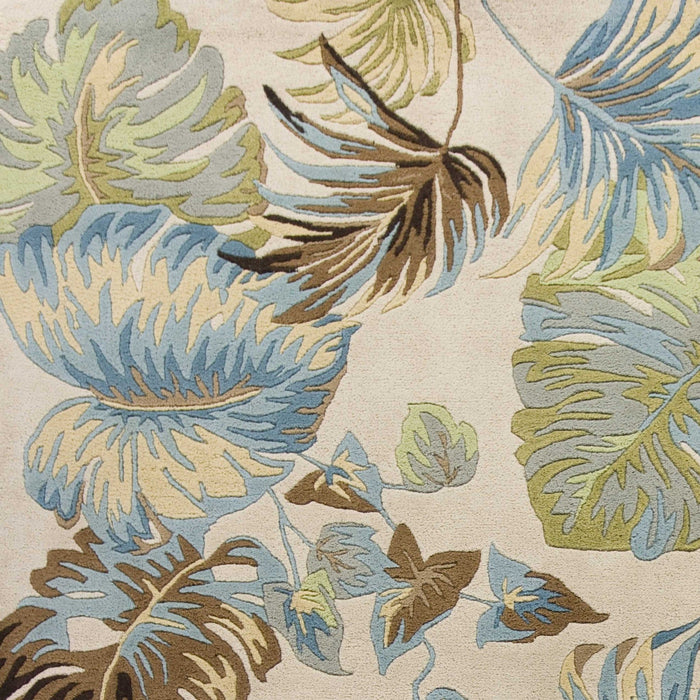 8' x 10' 6 Wool Area Rug - Ivory Or Blue