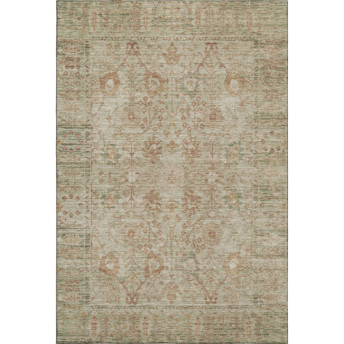 10' X 14' Oriental Washable Area Rug With UV Protection (684424) - Beige / Coral