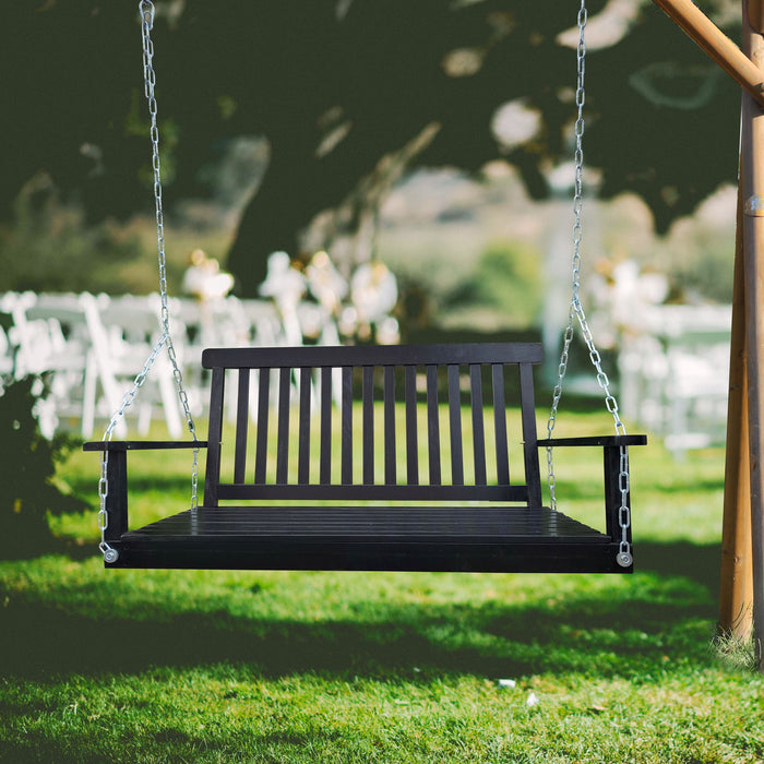 Giga outdoor patio swing with armrests, suitable for garden, yard, backyard, or sunroom, featuring a comfortable seating design.