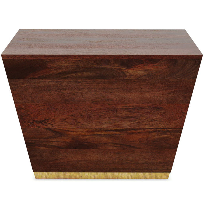 19" Solid Wood Square End Table - Brown