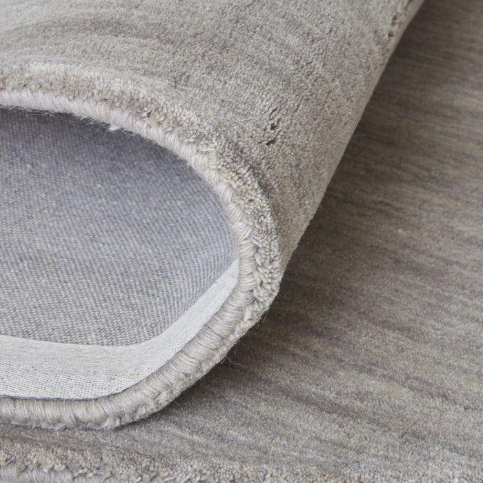 8' x 11' Wool Hand Woven Area Rug - Gray And Ivory