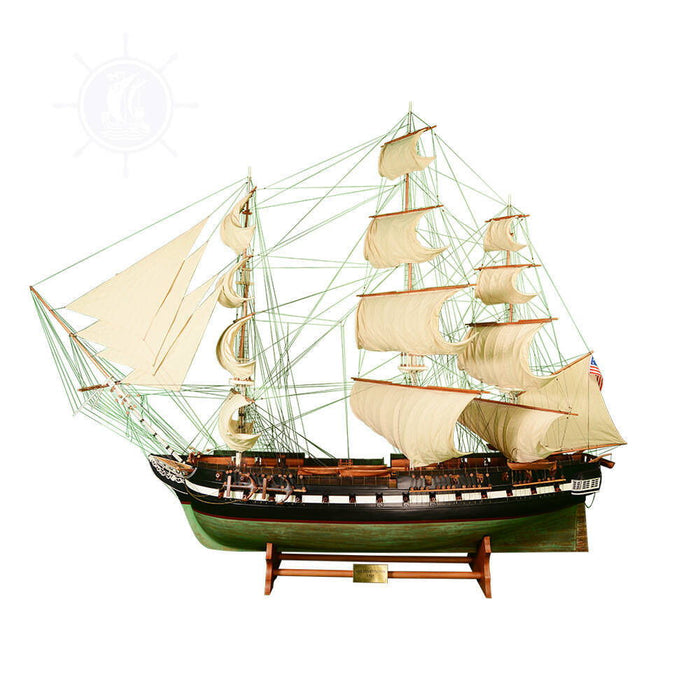 Hand Painted Model Boat (624658) - Dark Brown / Beige