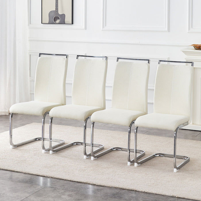Set of Giga dining chairs with ergonomic backrests, featuring modern design and comfortable seating for dining areas.