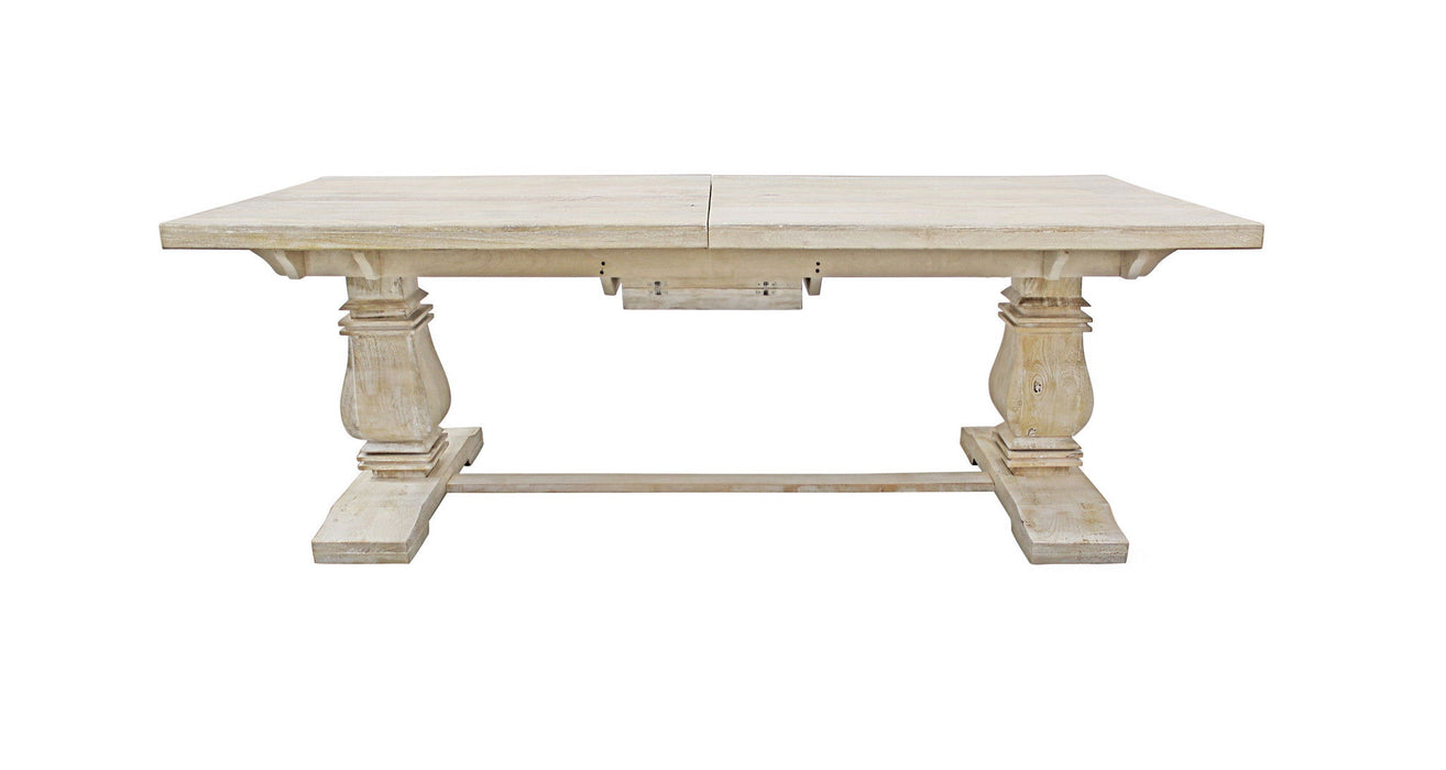 90" Rectangular Solid Wood Butterfly Leaf Dining Table - Brown