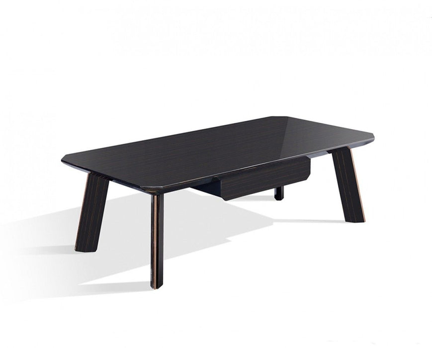 Modern Gold Coffee Table - Black And Rose