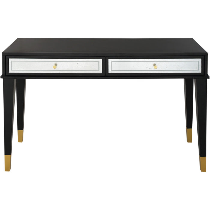 Console Table And Drawers - Black And Silver And Gold