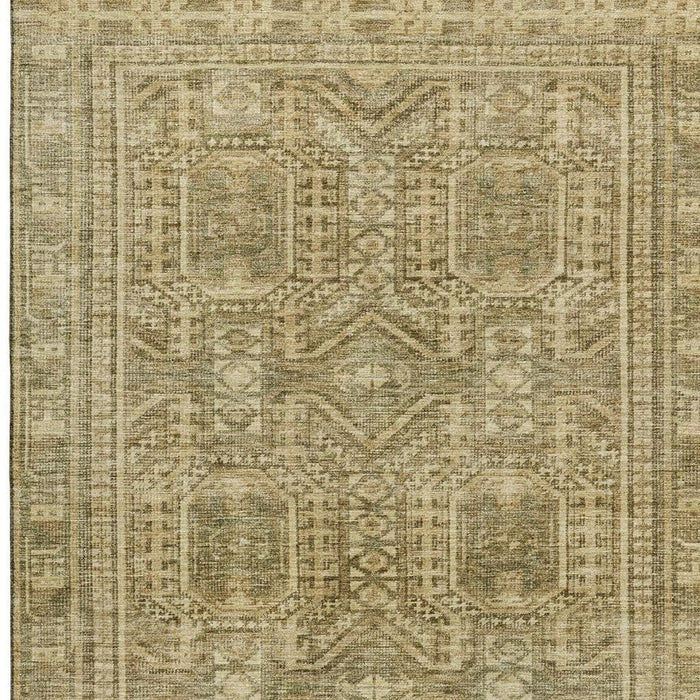 10' X 14' Geometric Washable Area Rug With UV Protection (708115) - Khaki / Taupe