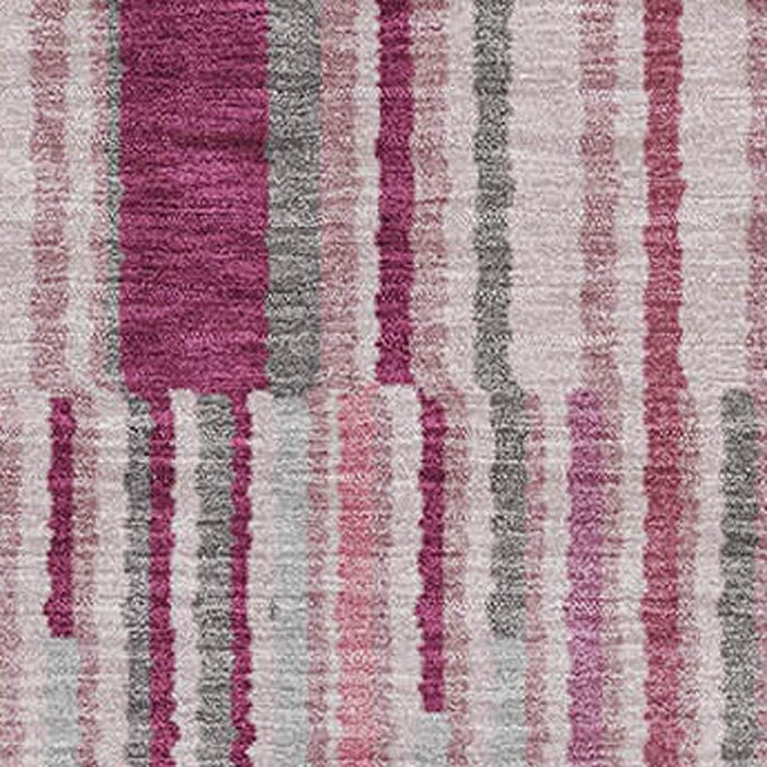 10' X 14' Striped Washable Area Rug With UV Protection (717869) - Blush / Silver