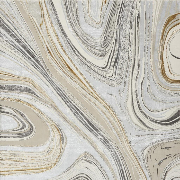 9' X 12' Abstract Area Rug (551433) - Gray