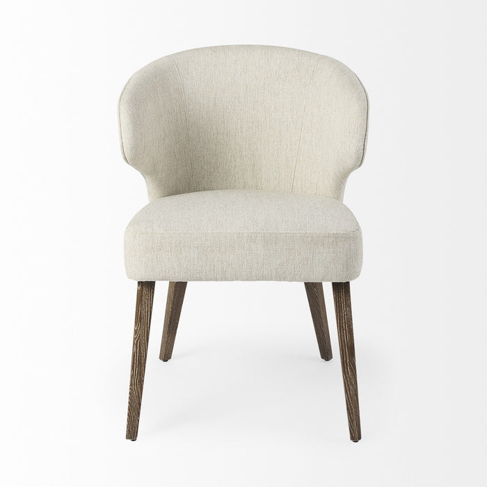Mid Century Wingback Dining Chair - Cream
