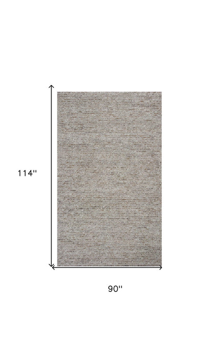 7' x 9' Wool Area Rug - Natural