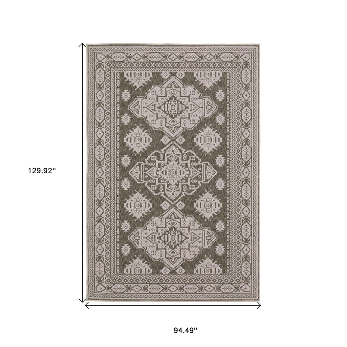 8' X 11' Medallion Area Rug - Gray