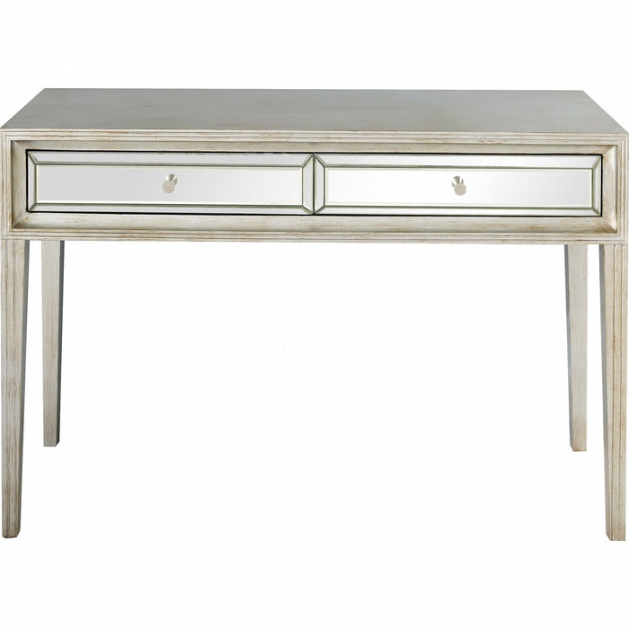 48" Mirrored Glass Console Table - Silver