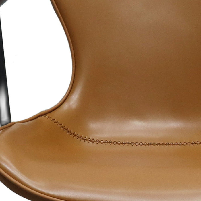 Upholstered Faux Leather Dining Arm Chair - Camel