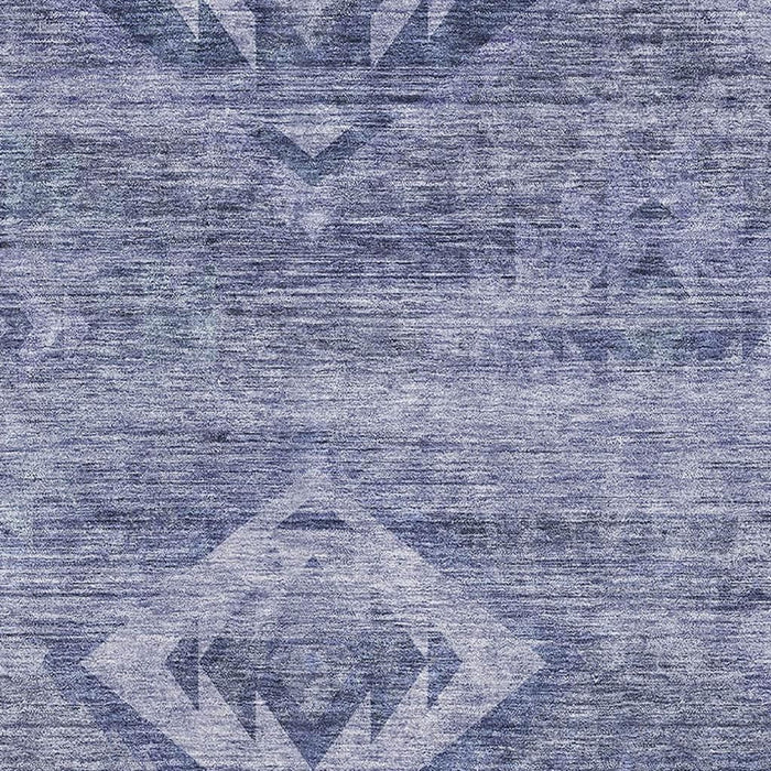 10' X 14' Southwestern Washable Area Rug With UV Protection - Navy Blue And Ivory