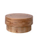 Giga round wooden coffee table with hidden storage, modern rustic design, natural finish, ideal for living room centerpiece.