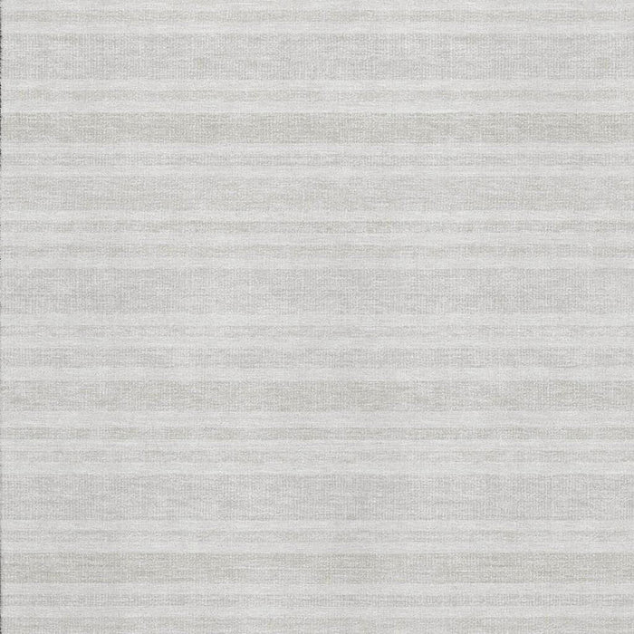 9' X 12' Striped Washable Area Rug With UV Protection (647817) - Ivory / Gray