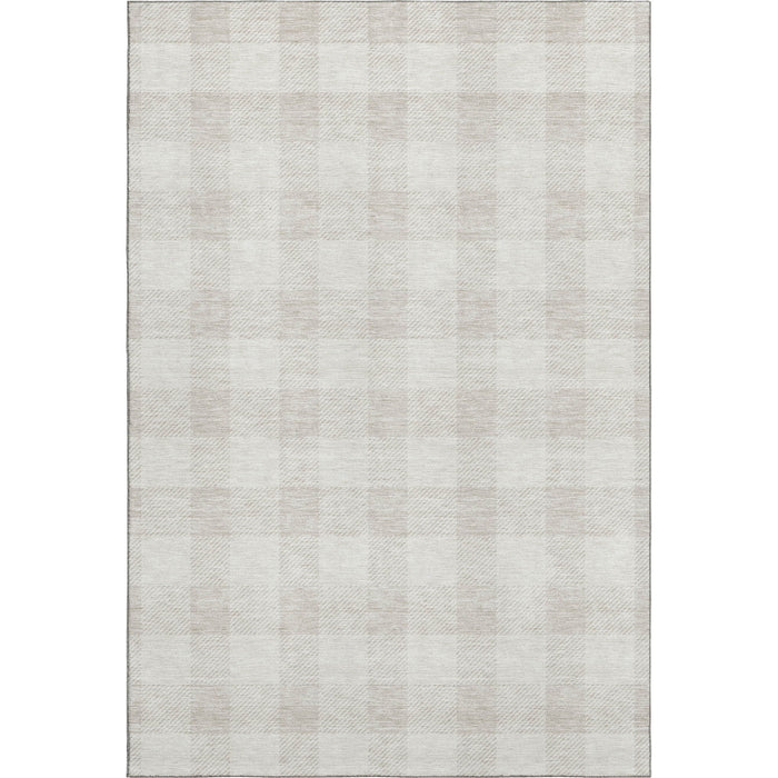 10' X 14' Plaid Washable Area Rug With UV Protection (673387) - Ivory / Beige