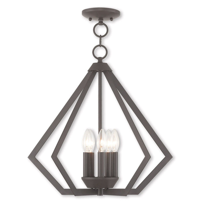 20" Five-Light Dimmable Chandelier With Shades - Bronze