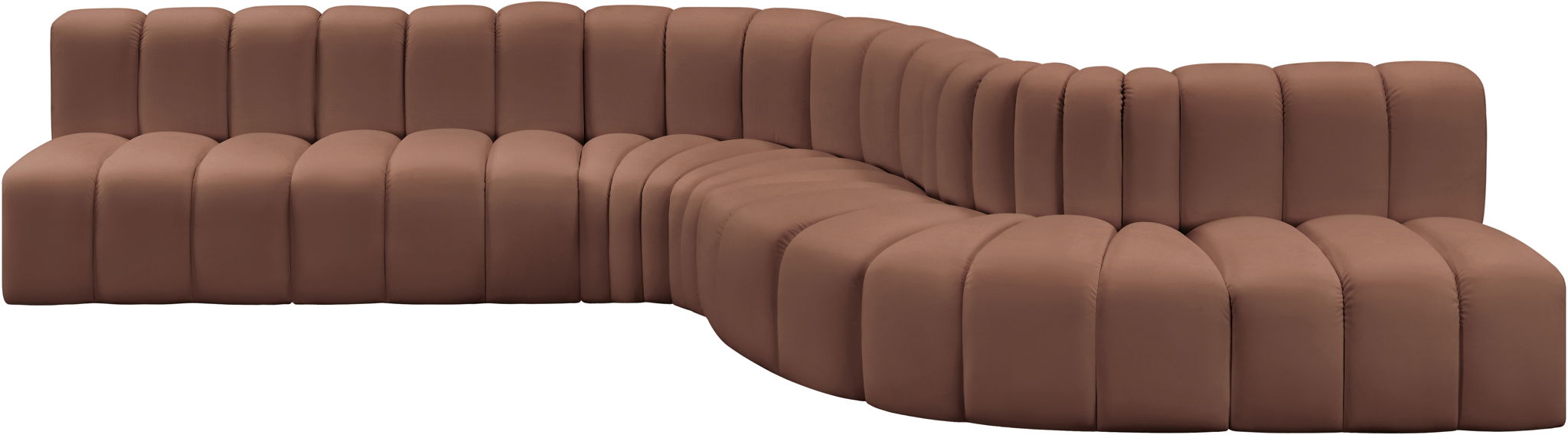Arc - Faux Leather 7 Piece Modular Sofa