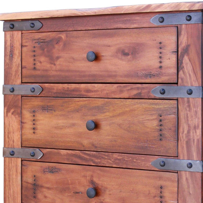 Solid Wood Five Drawer Chest - Natural