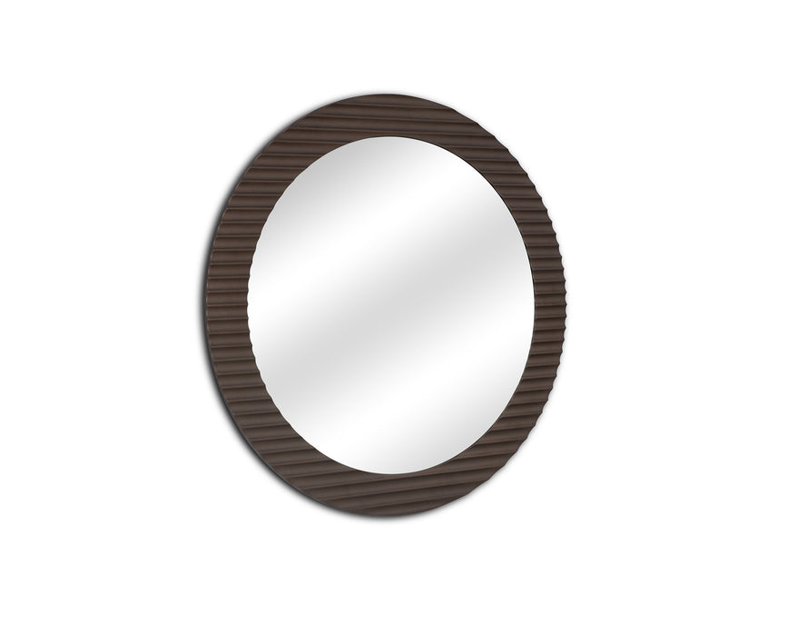 J & M Furniture LP 429G Mirror in Brown/Glass
