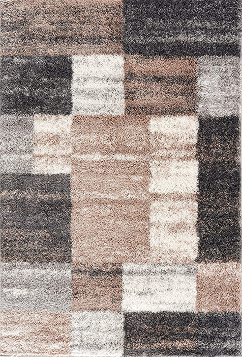 8' x 11' Modern Blocks Area Rug - Beige