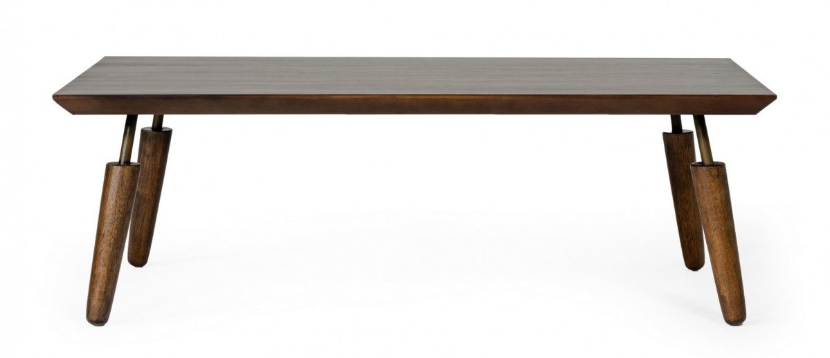 Mid Century Modern Acacia Coffee Table - Brown