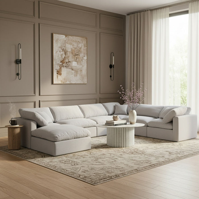 Indulge - Linen 7 Piece Modular Sectional
