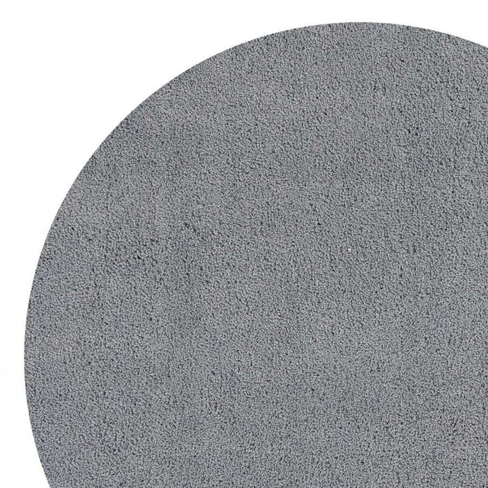 8' Round Polyester Area Rug - Gray