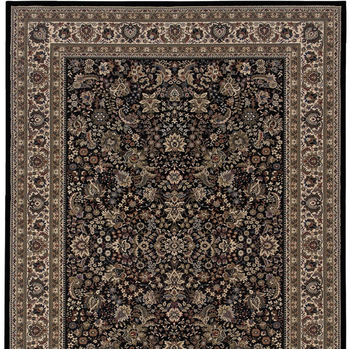 7' X 10' Oriental Area Rug (574343) - Black / Ivory