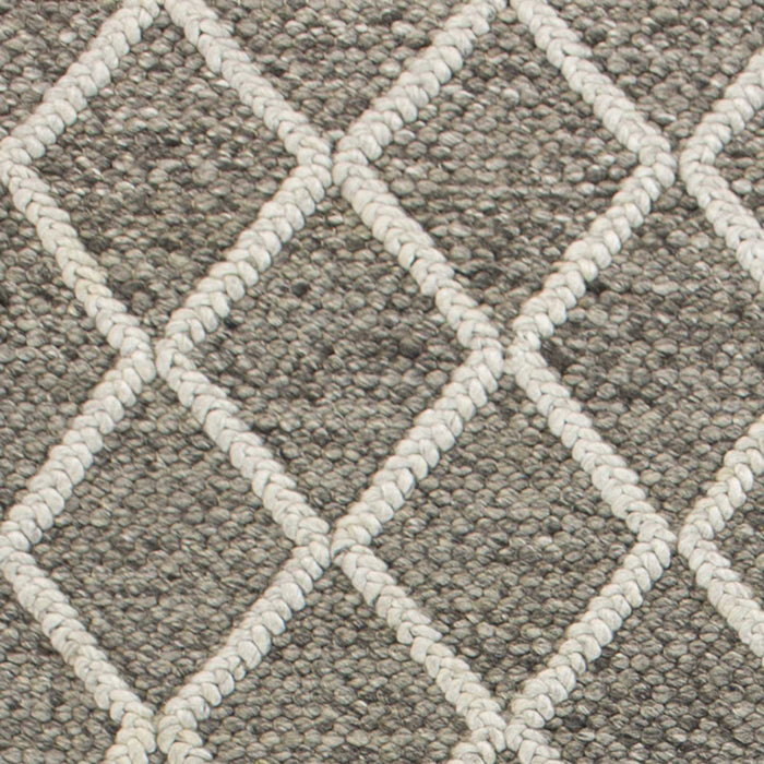 8' x 10' Hand Woven Diamond Pattern Indoor Area Rug - Dark Gray