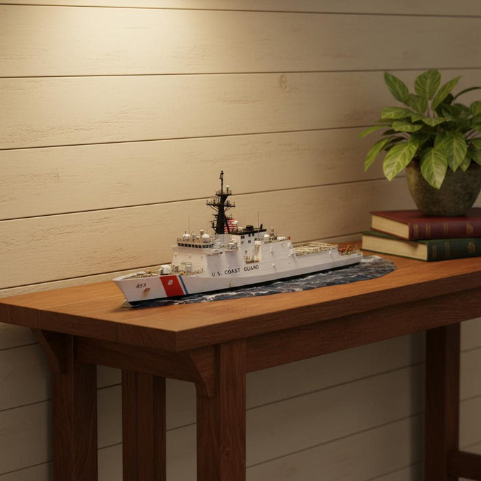 Hand Painted Model Boat (624368) - White