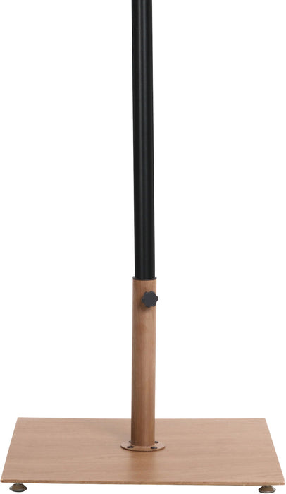 Fiji - Aluminum Patio Umbrella With Square Teak And Black Base