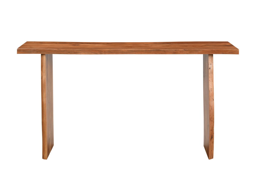 Solid Wood Sled Console Table - Chestnut