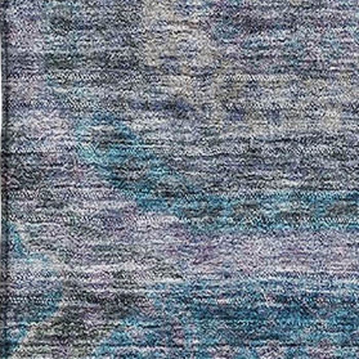 10' X 14' Geometric Washable Area Rug With UV Protection (688558) - Blue / Gray / Silver