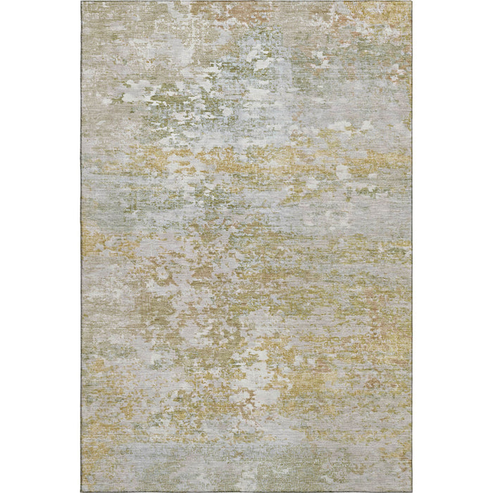 10' X 14' Abstract Washable Area Rug With UV Protection (704981) - Sage / Ivory