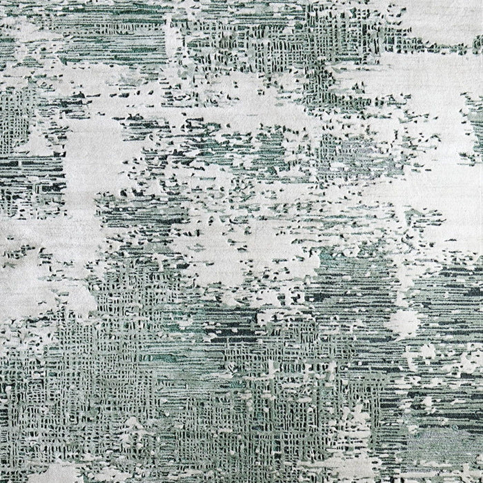 5' X 8' Abstract Hand Tufted Area Rug - Green And White