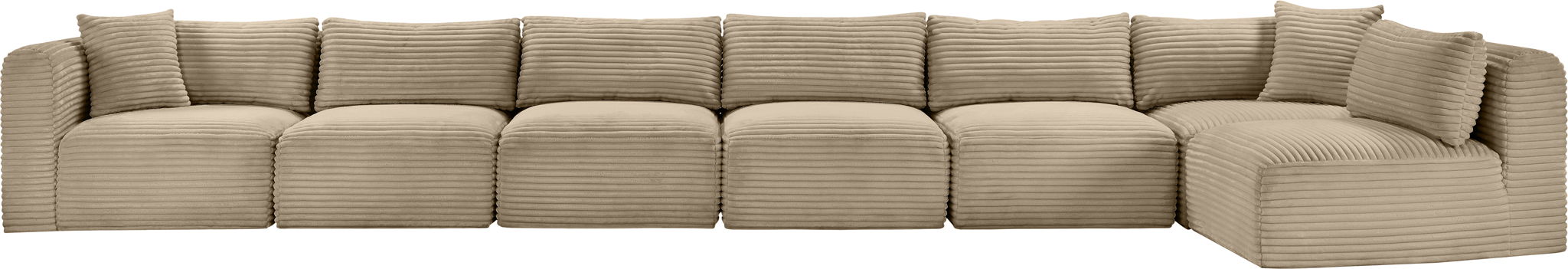 Shaggy - Fabric 7 Piece Modular Sectional