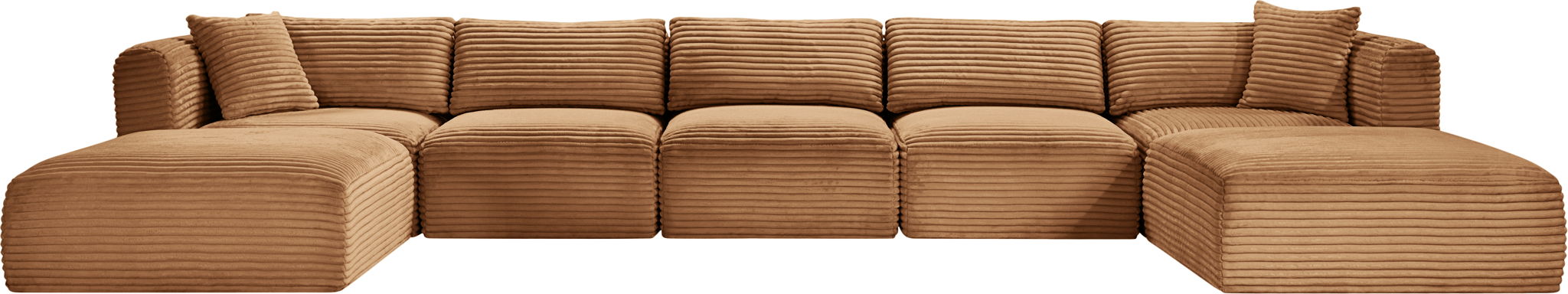 Shaggy - Fabric 7 Piece Modular Sectional With 2 Ottomans