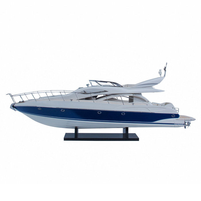 Hand Painted Model Boat (624225) - White / Blue
