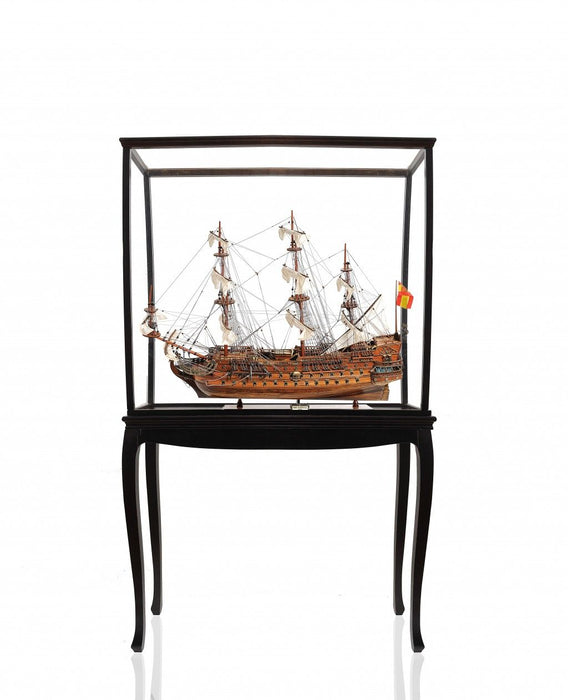 Hand Painted San Felipe Large Floor Display Model Boat - Brown