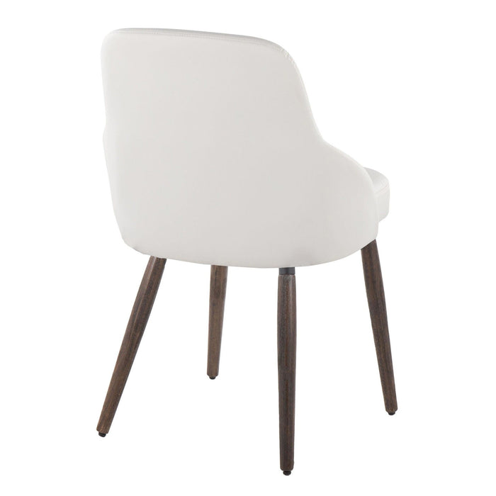 York - Upholstered Chair (Set of 2) - Dark Walnut Wood Legs