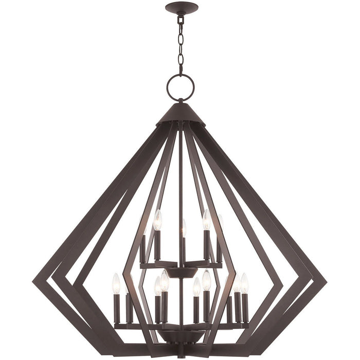 41'' Multi Light Dimmable Chandelier With Shades - Bronze